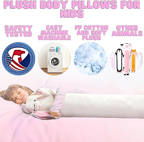 Miniatura 2 de Almohada corporal de felpa grande de conejo de 47 pulgadas, almohada de conejo de Pascua, bonito conejo gigante, regalo para novia, peluche suave y