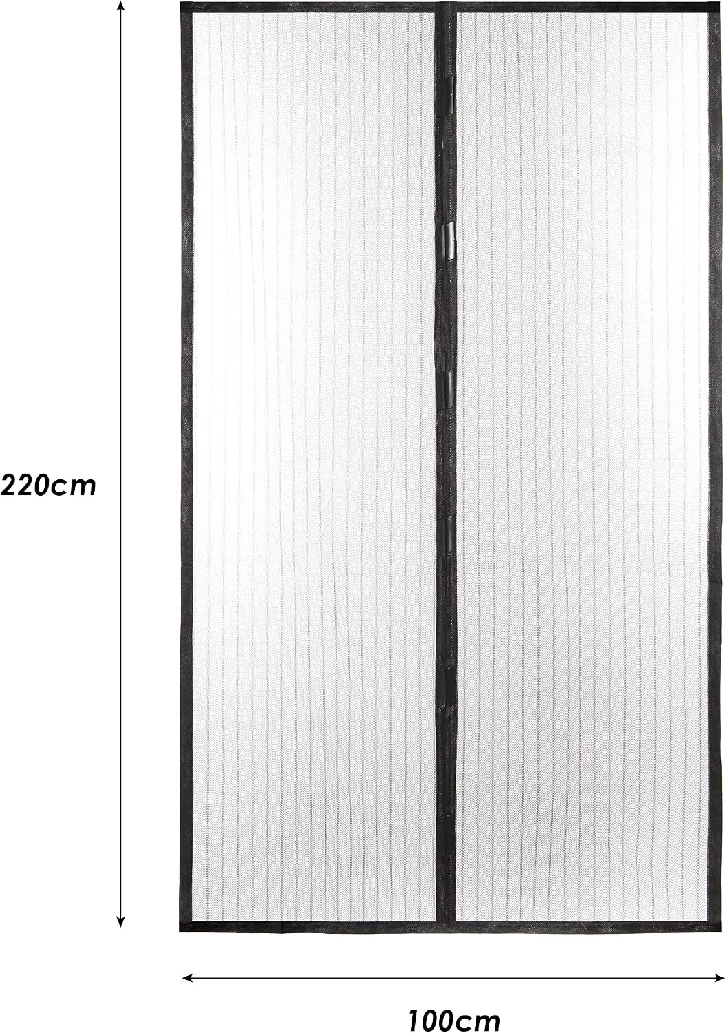 VFM - Magnetic Fly Screen Door 210 cm X 100cm Insect Screen, Black - Image 3
