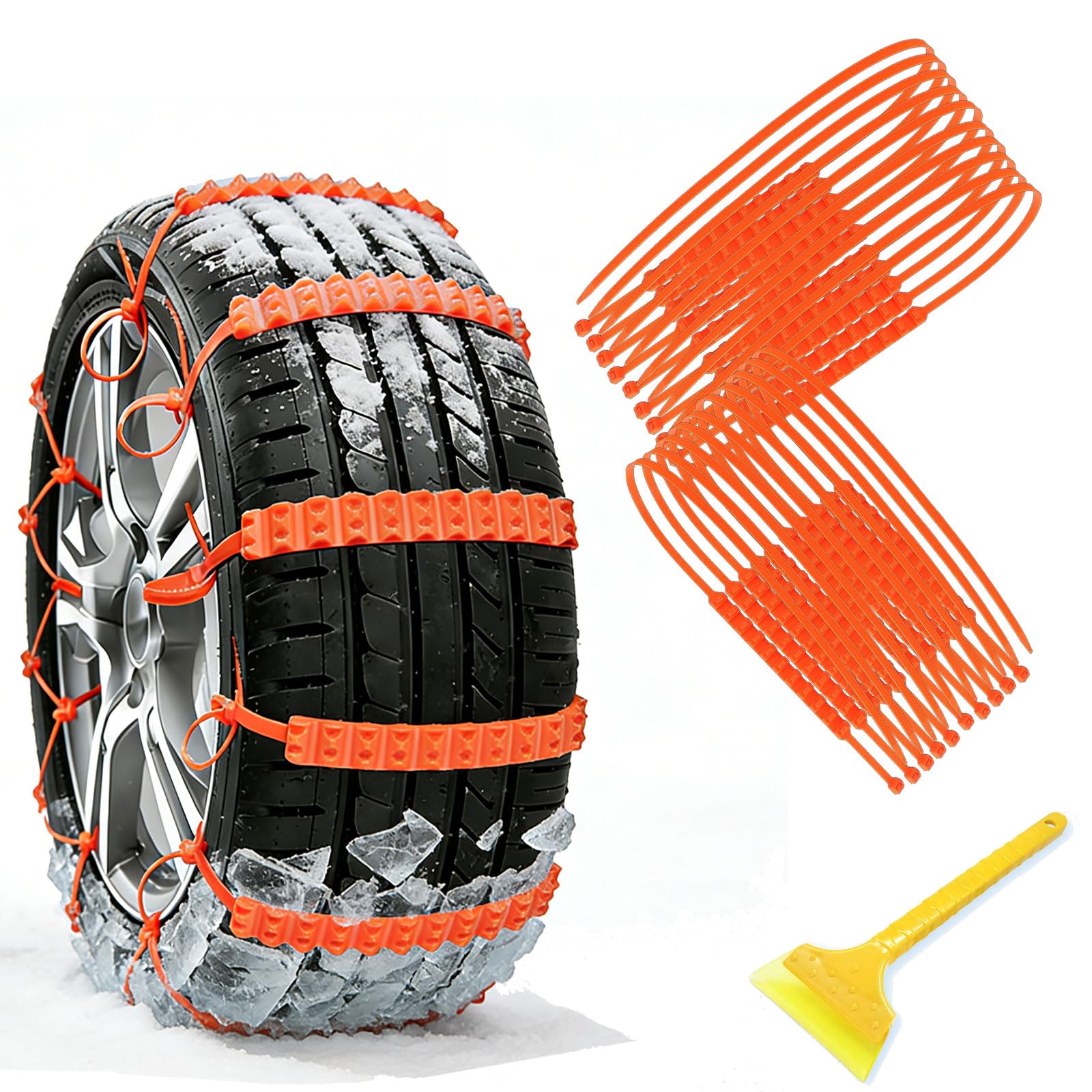 Cadenas de nieve universales antideslizantes, nuevas cadenas de nieve reutilizables 2026, cadenas antideslizantes para coches, cadenas de seguridad de invierno para automóviles, camiones y SUV, para