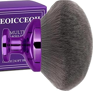 Extra Large Body Makeup Brush For Self Tanner, Leg Makeup &Bronzer Blend,90 mm Wide-headed Kabuki Brush Provides More Even &Pretty Application, Sunscreen Face& Back Makeup Brush, Wet&Dry Use- Purple