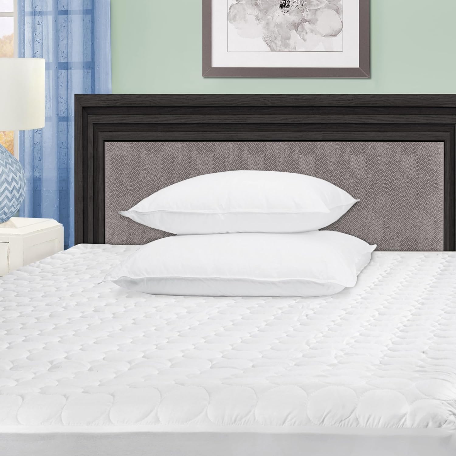 SUPERIOR MAT PAD QT FL Quilted Mattress Pad Protector Cover, Full,White