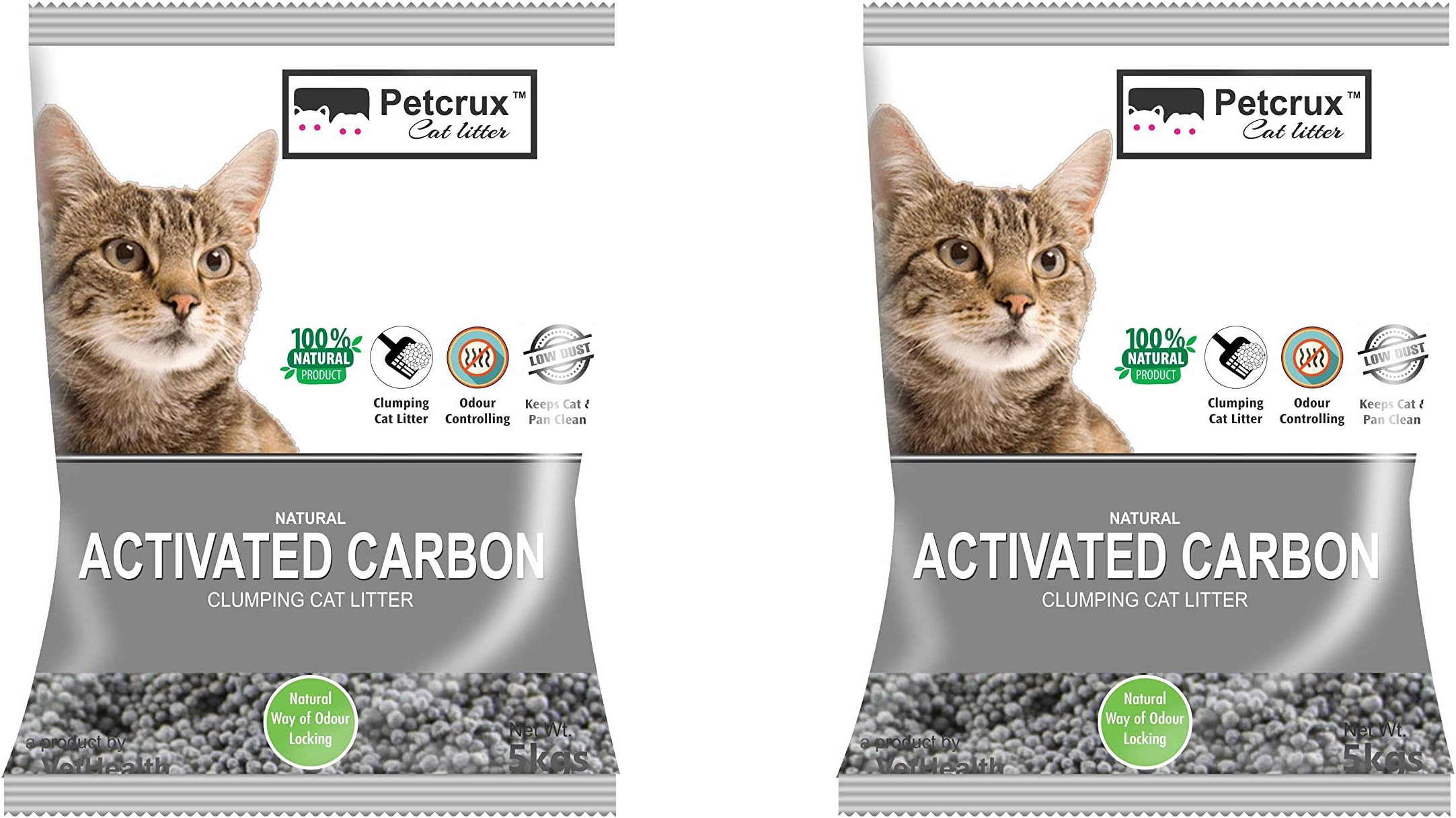 Buy PetCrux Scoopable Natural Activated Carbon Clumping Cat Litter