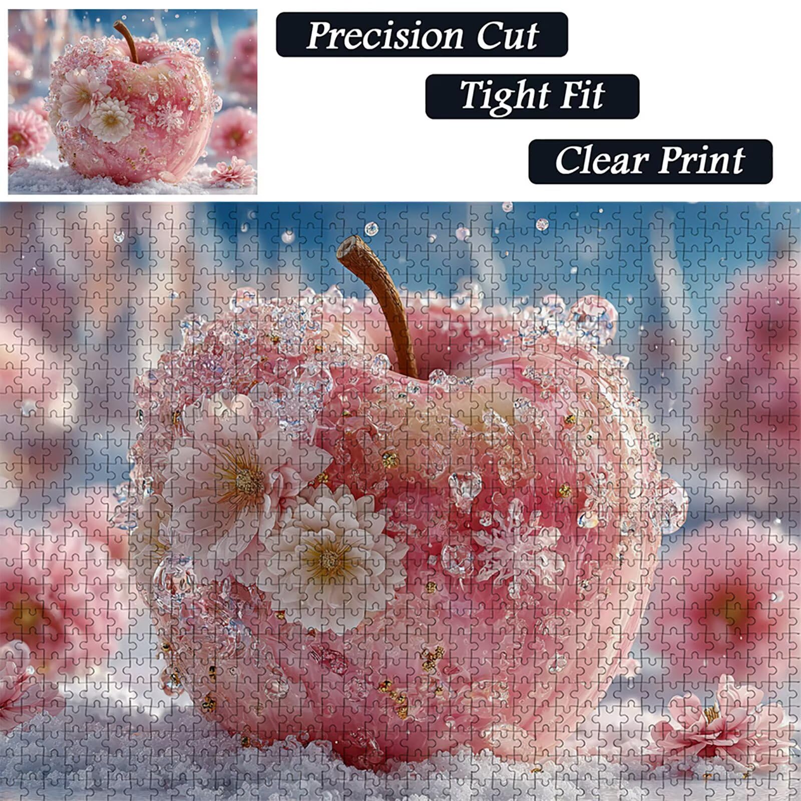 Flor Puzzle 2000 Piezas Adultos, Fruta Puzzle Madera con Caja 99x70cm, Rompecabezas Adultos de Alta Dificultad, para Toda La Familia, Pasatiempo Creativo, Juego de Rompecabezas, Regalo, 1-6739