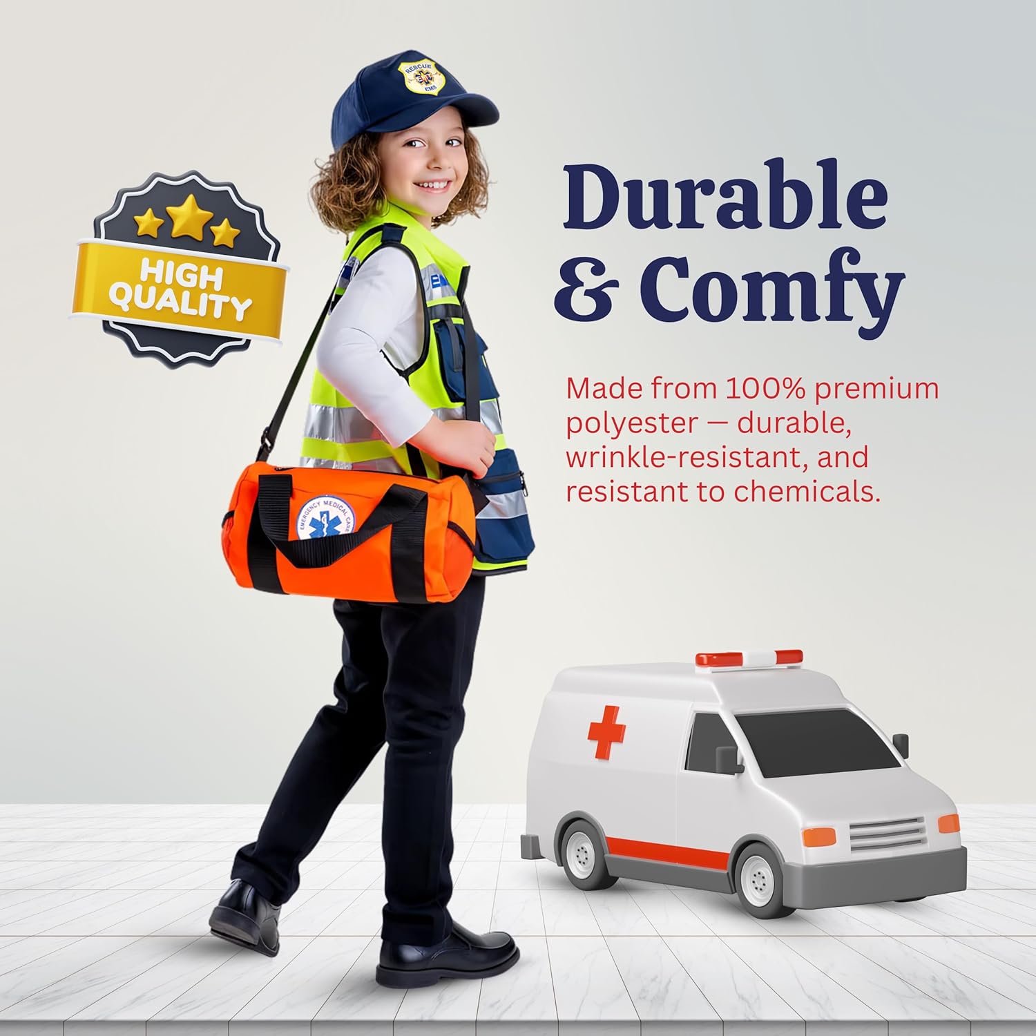 Dress Up America EMT Costume for Kids - Authentic Paramedic Costume Boys & Girls (Small) - Image 4