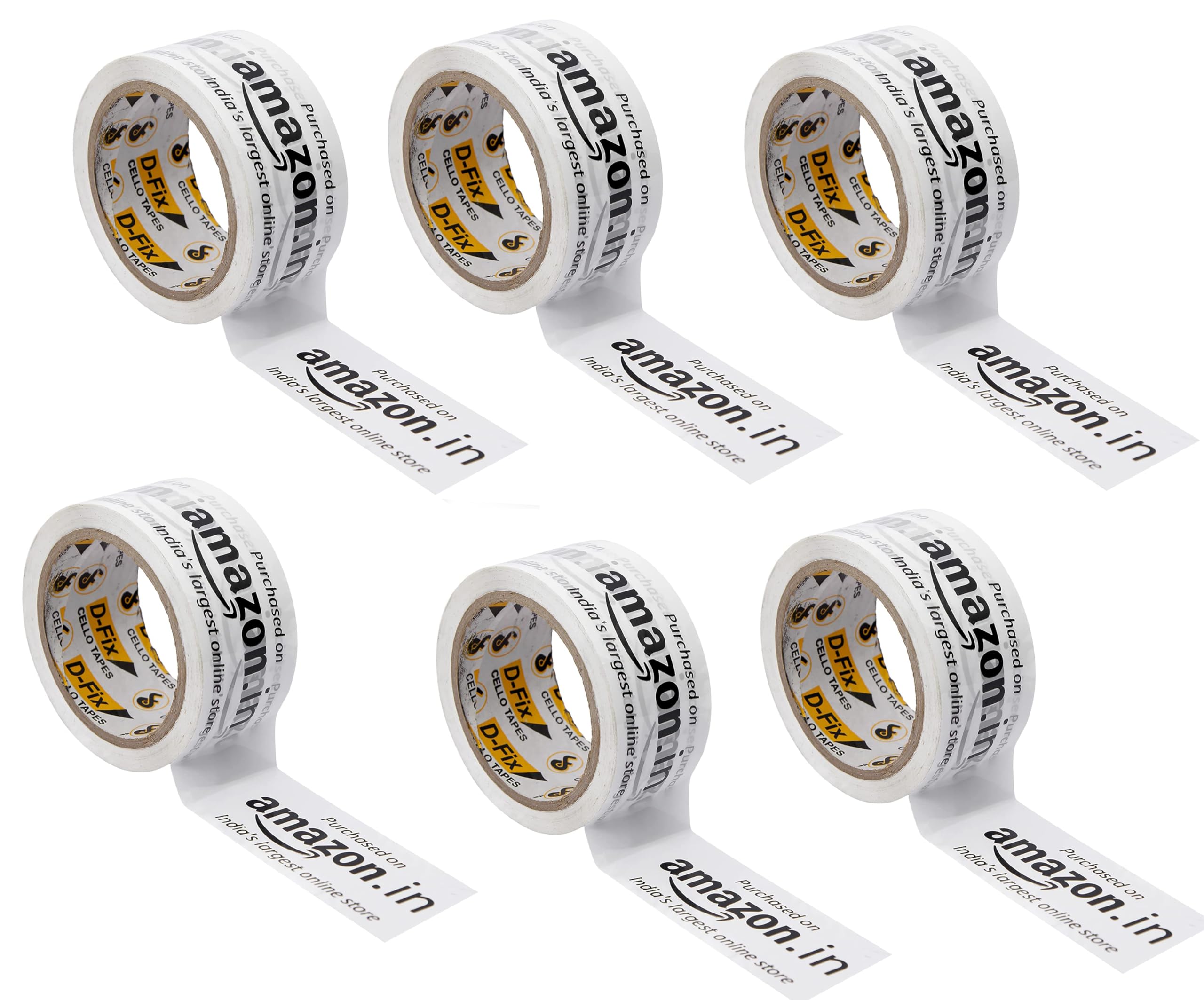 D-fix® Amazon.in White Packaging Tape (Pack of 6) 2" Inch - 65 mtr, 40 micron, (B0B523XLXN) Amazon Price History, Amazon Price Tracker