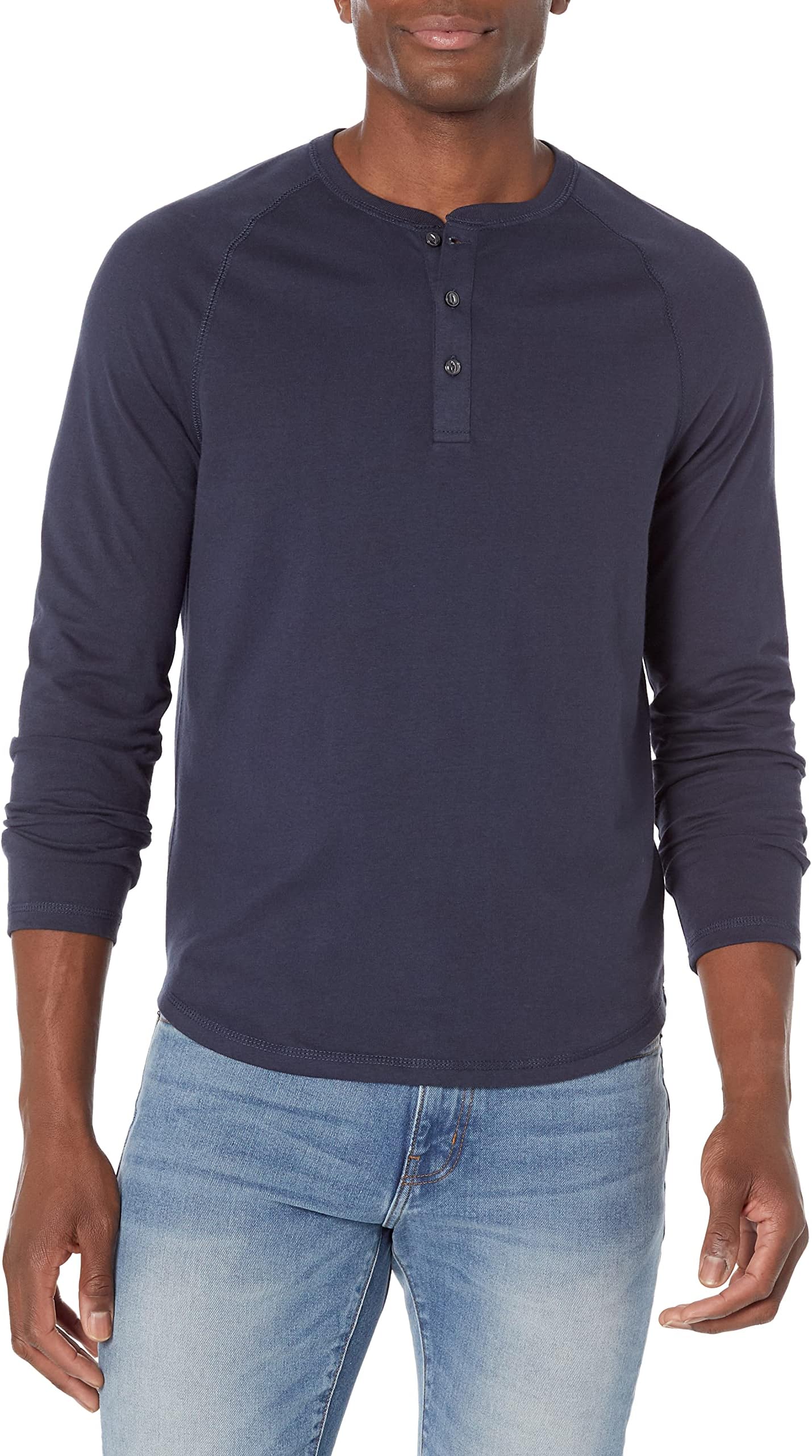 Amazon Essentials Men's Slim-Fit Long-Sleeve Henley Shirt