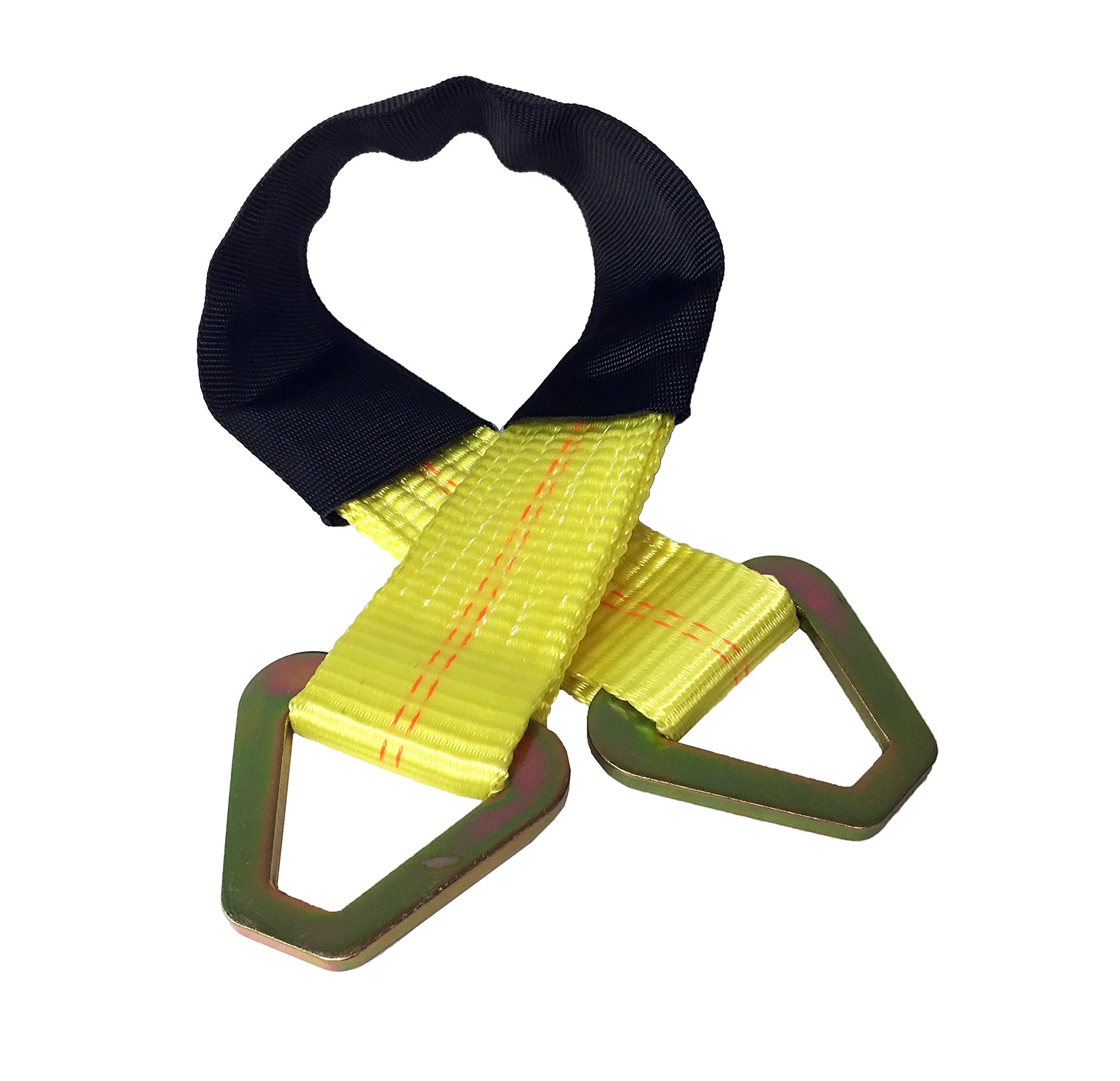 4 unidades de 24 "x 2" eje correa con 10.000 Libra resistencia a la rotura, accesorios de sujeción de remolque de coche con funda protectora y D-Rings