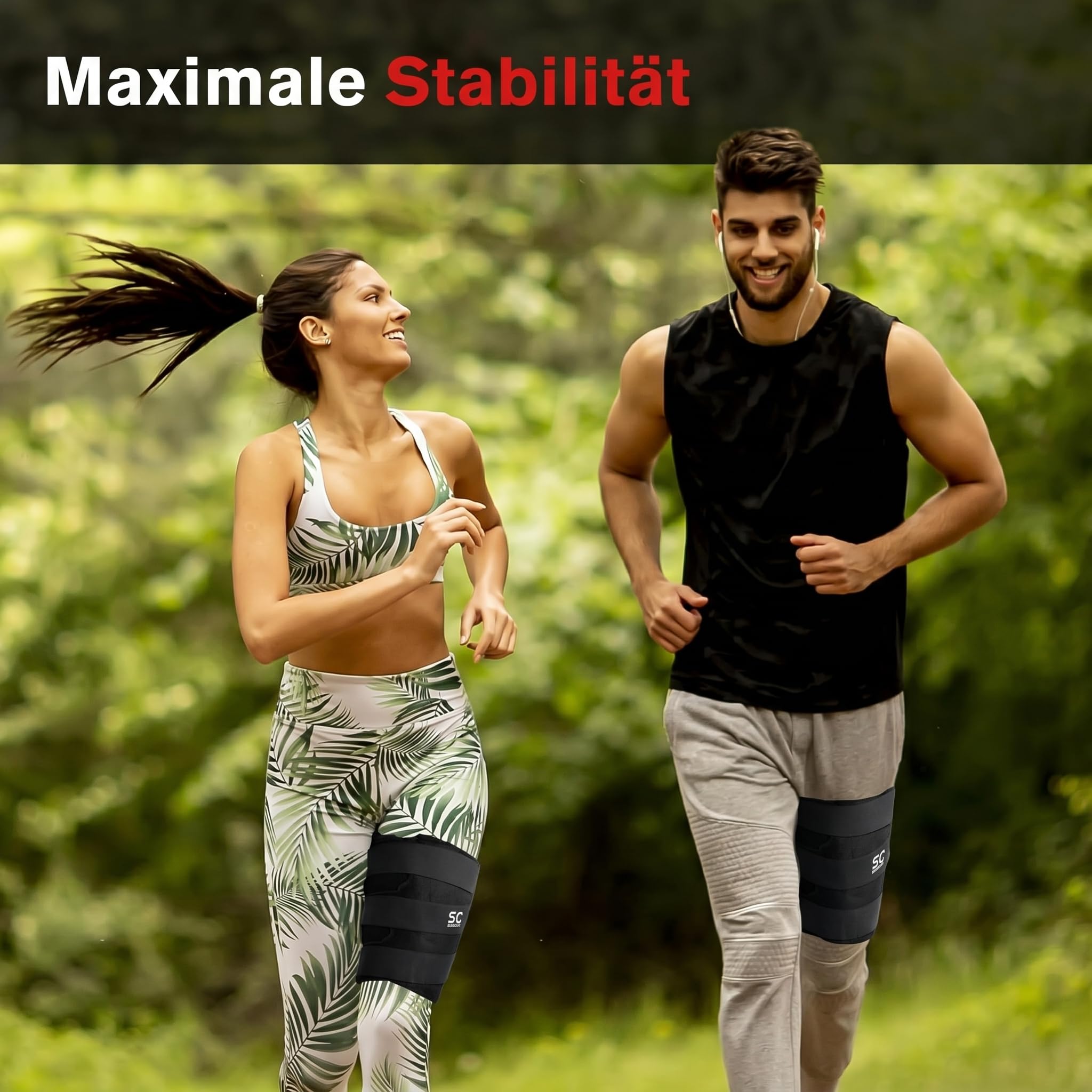 Stone and Clark Oberschenkelbandage – rutschfeste, bequeme Oberschenkelstütze und Oberschenkelbandage für Männer und Frauen - XL