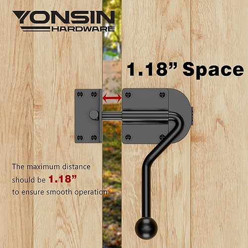 Miniatura 7 de Gancho de pestillo deslizante, pestillo de puerta de perno deslizante, gancho de cierre duradero para puertas y puertas, pestillo de puerta de