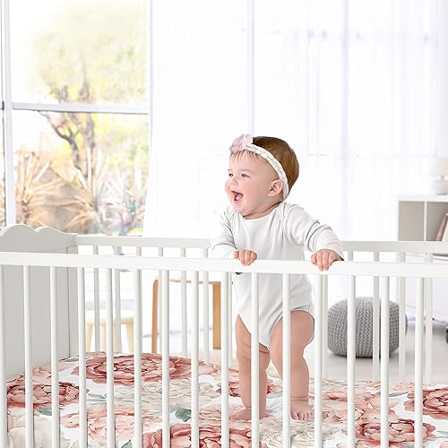 Miniatura 4 de Sweet Jojo Designs Sábana bajera ajustable de satén para cuna para bebé recién nacido, habitación de bebé, colchón estándar blanco marfil, bohemio,