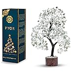 PYOR Green Jade Crystal, Bonsai Tree, Money Trees, Crystals and Healing Stones, Reiki Decor, Jade Crystal, Gemstone Tree, Spiritual Gifts for Women, Decorations for Living Room, Office Decor Women