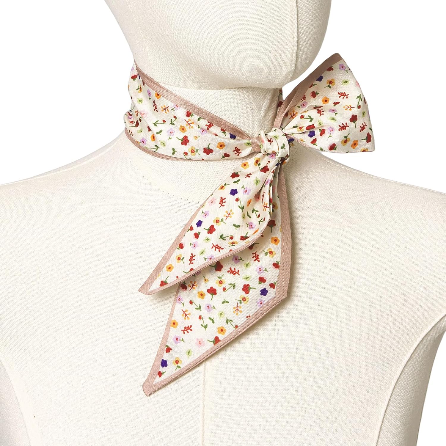 4 Pack Purse Scarf Handbags Skinny Twill Hair Scarves Narrow Neck Scarf Band Women Fashion Accessories Bag Charms - Image 3