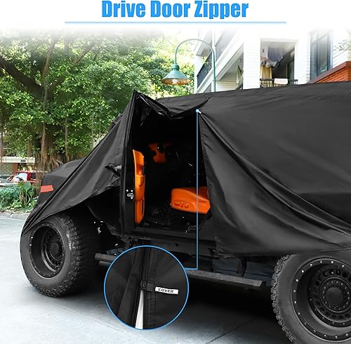 Miniatura 5 de X AUTOHAUX Cubierta de camión para Jeep Gladiator JT 2020-2024 al aire libre impermeable sol, lluvia, polvo, viento, nieve, protección negra