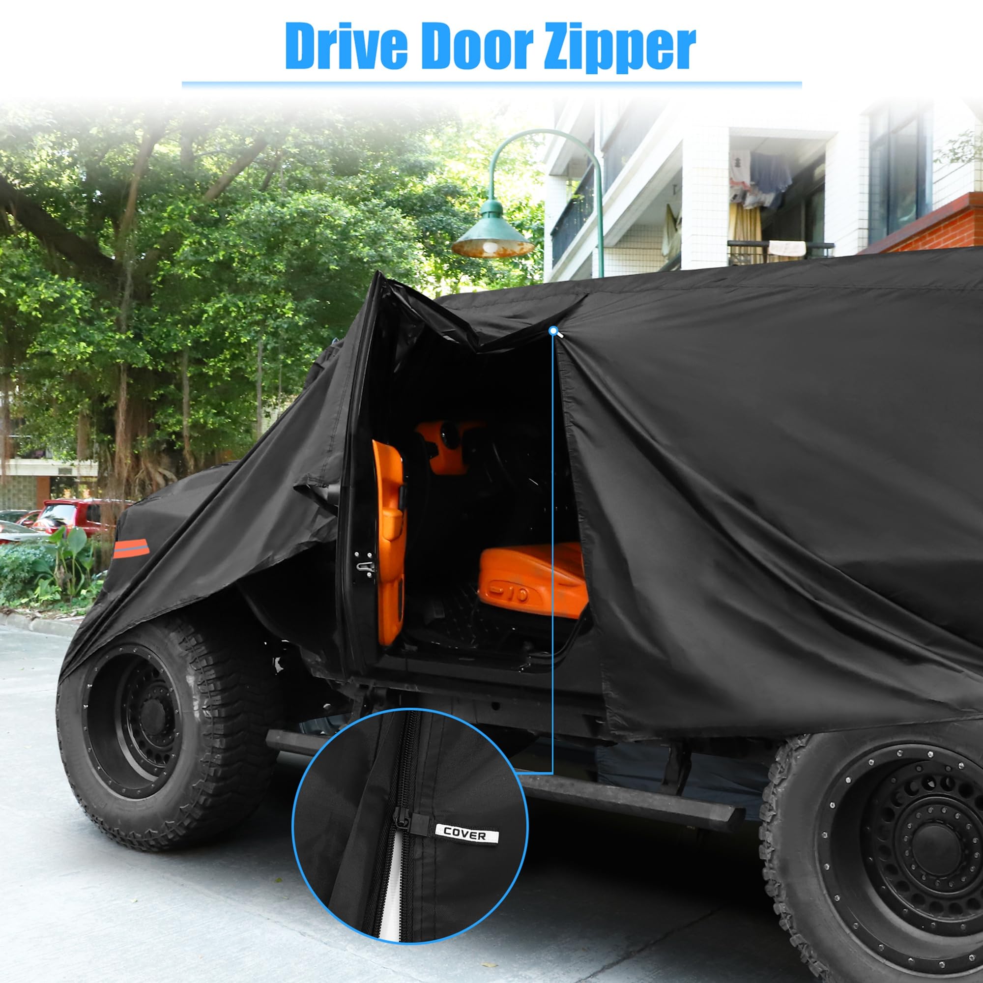 X AUTOHAUX Truck Car Cover for Jeep Gladiator JT 2020-2024 Outdoor Waterproof Sun Rain Dust Wind Snow Protection — view 5