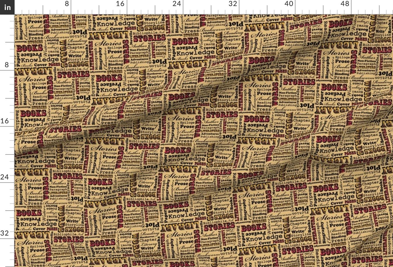 Spoonflower Fabric - Book Lovers Books Library Literature Typography Type Printed on Minky Fabric by The Yard - Sewing Baby Blankets Quilt Backing Plush