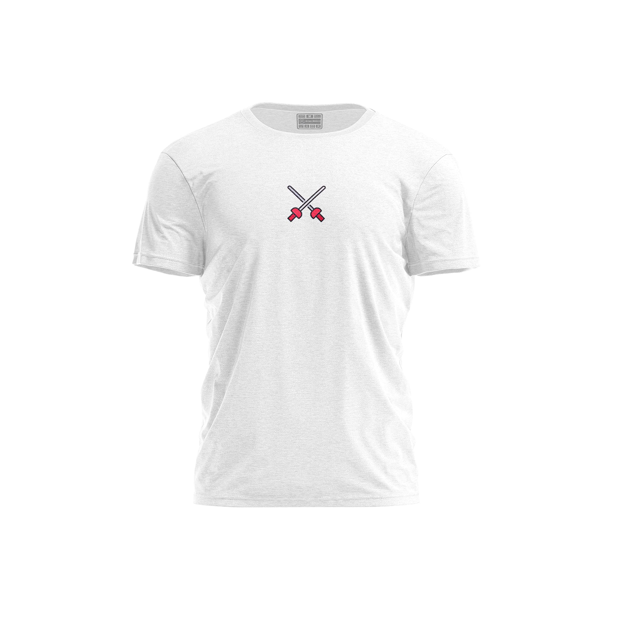 Bona Basics, Digital Print, Men's Basic T-Shirt, 100% Cotton, White, Casual, Men's Tops, Size: L, White, L