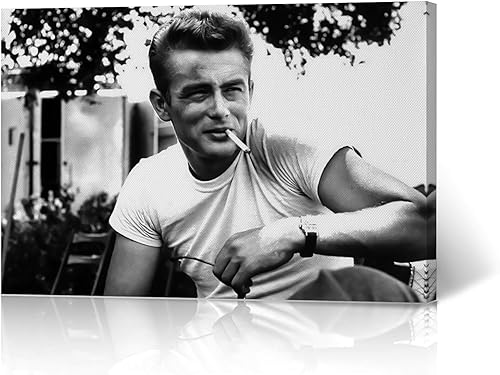 HB Art Design James Dean - Lienzo decorativo para pared en blanco y negro, diseño de icono americano, sala de estar, dormitorio, decoración del