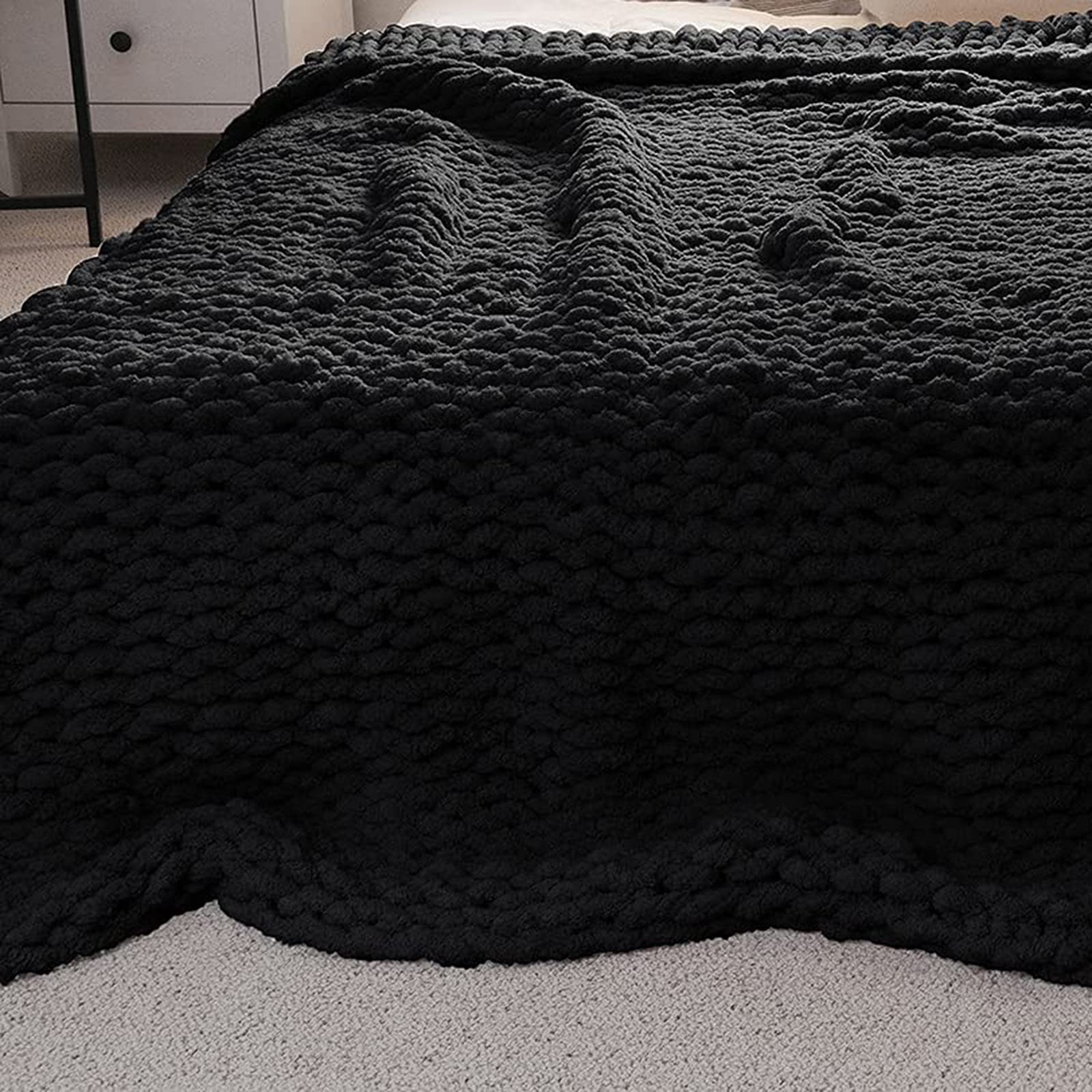 Coperta a maglia grossa, coperta di ciniglia lavorata a maglia a trecce fatta a mano, coperta a maglia con braccio, coperta gigante a maglia grossa per la decorazione della casa del divano della sedia
