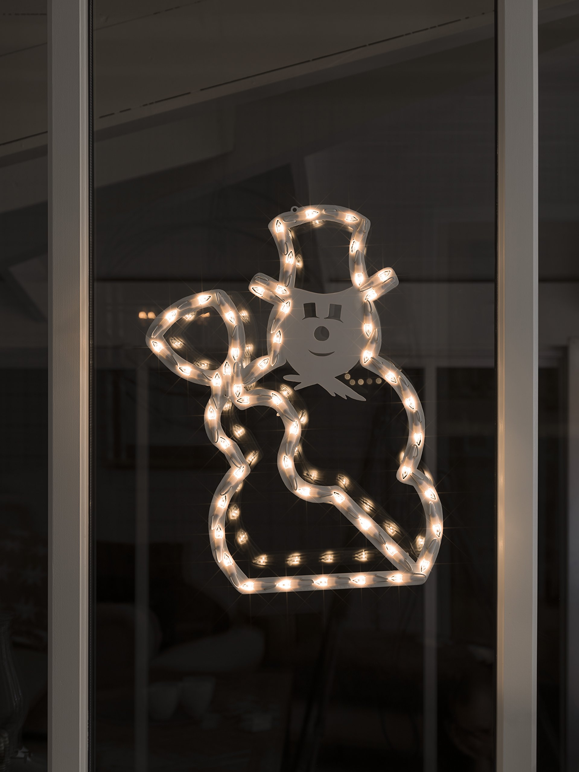 Konstsmide LED Fenstersilhouette „Rentier“ – 50 Warmweiße LEDs, 3 M Kabel, Für Innen, IP20