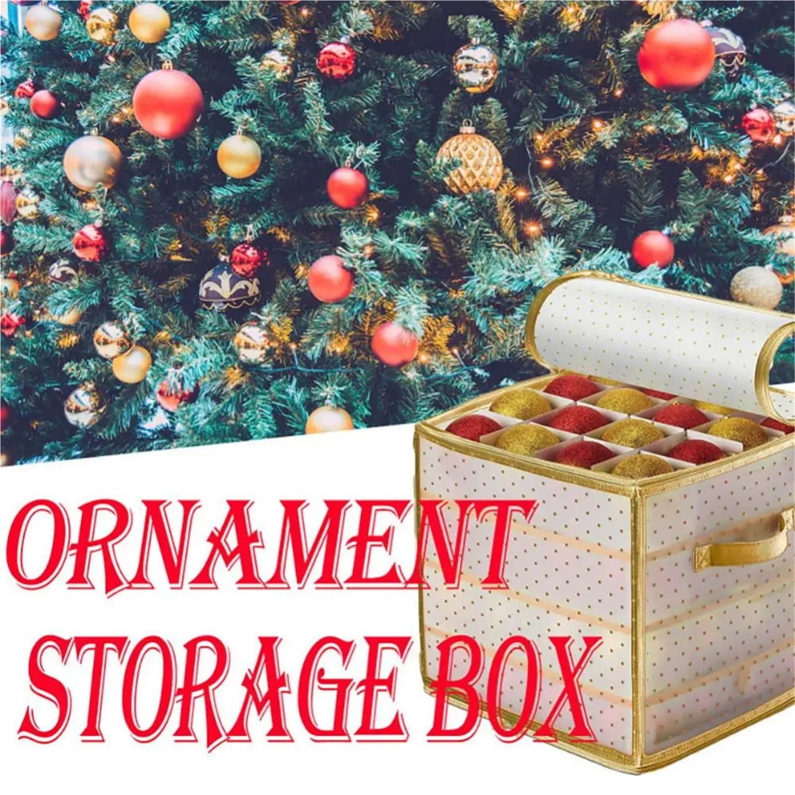 Organizer FüR Weihnachtsschmuck Weihnachts-Aufbewahrungsbox, Aufbewahrungsorganisation, Weihnachtsbaumschmuck, Organizer, Weihnachtskugel-Dekoration, Kugel-Aufbewahrungsteiler FüR Weihnachten(White)