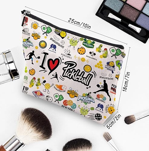 Miniatura 9 de CEASQVAA Bolsa de cosméticos de maquillaje para mujer, compañero de trabajo, regalo de cumpleaños, bolsa de maquillaje para colegas y amigos, Balón