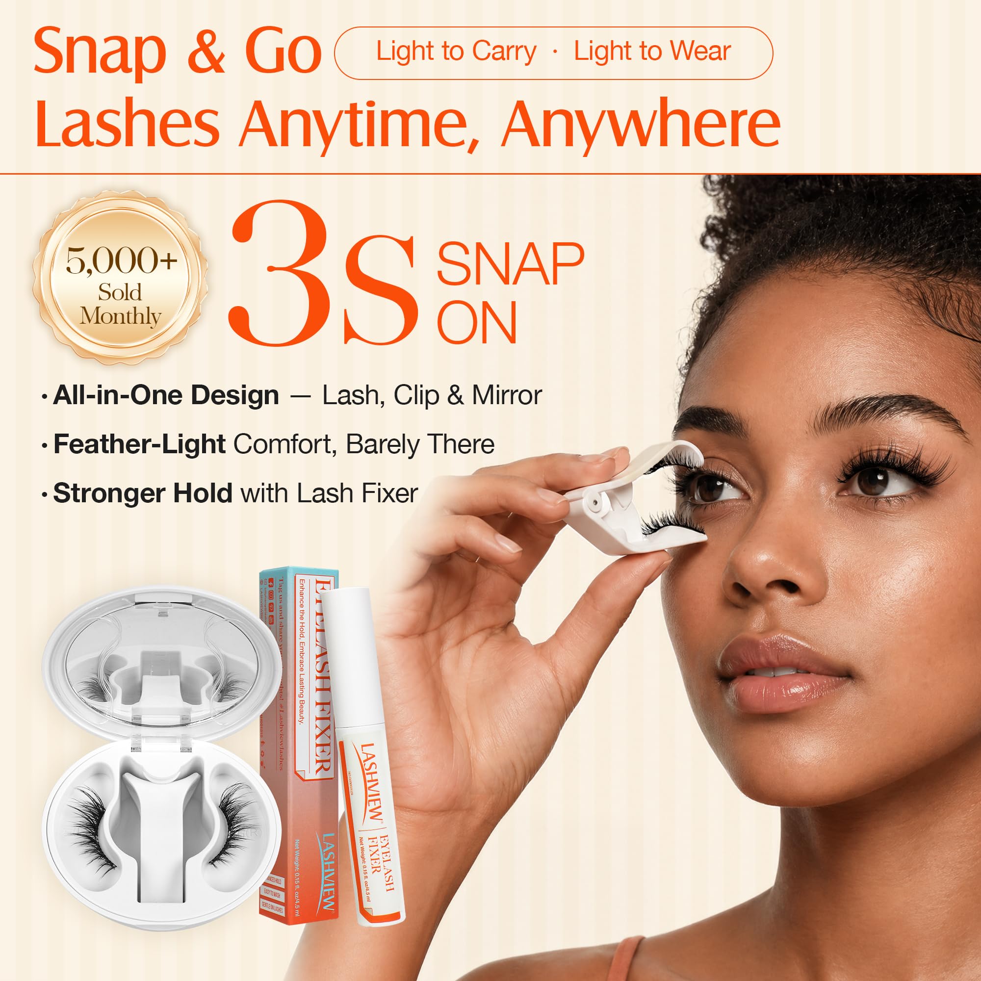 LASHVIEW Verbesserte magnetische Wimpern mit Applikator, kein Kleber erforderlich, natürliche, weiche magnetische Wimpern, Katzenaugen-Look, einfach zu tragen und zu entfernen (AN26)