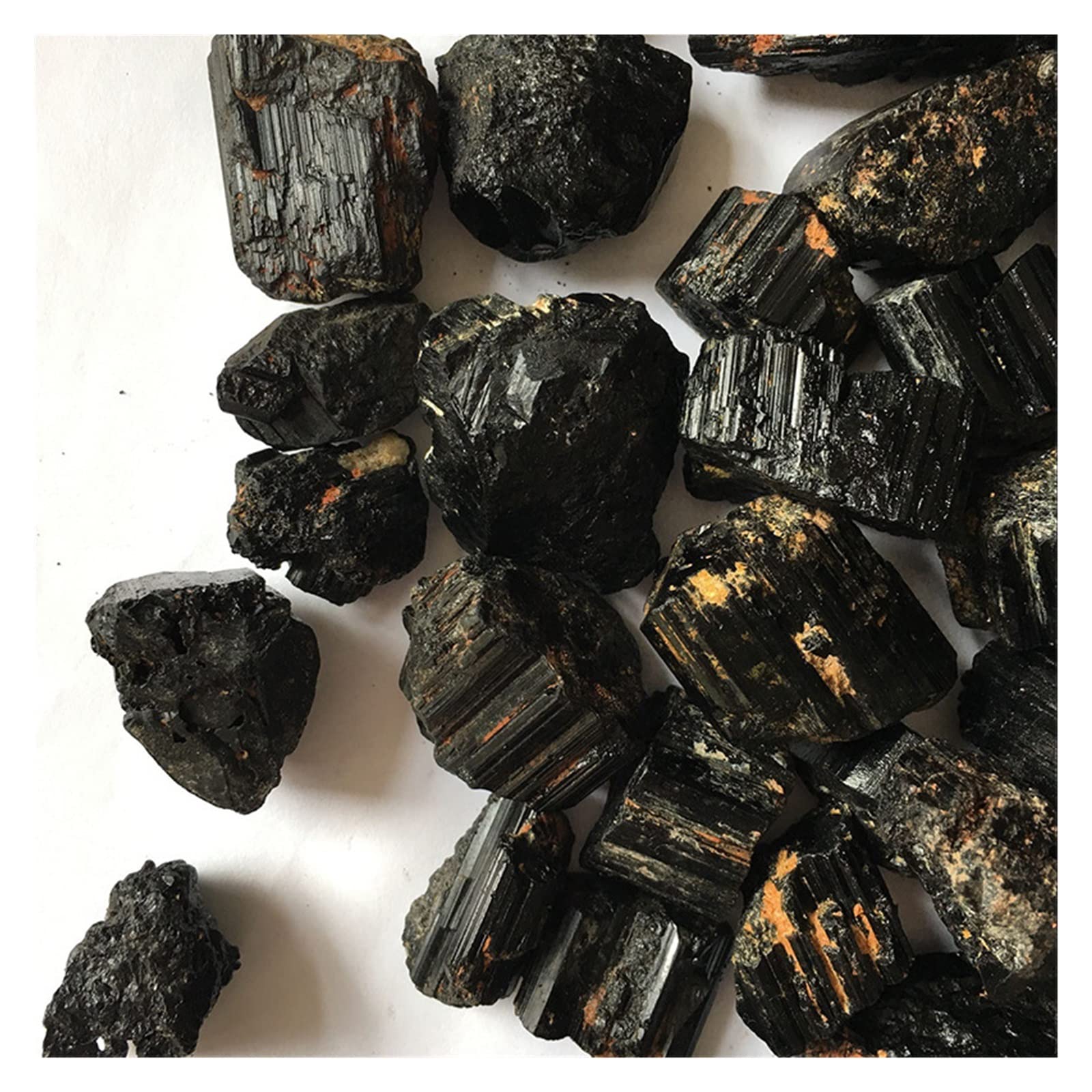 VENSen CASE 50g Natural Black Tourmaline, Crystal Gemstone Collectibles Rough Rock Mineral Specimen Healing Stone Home Decor (Color : 100g 6-10pcs)