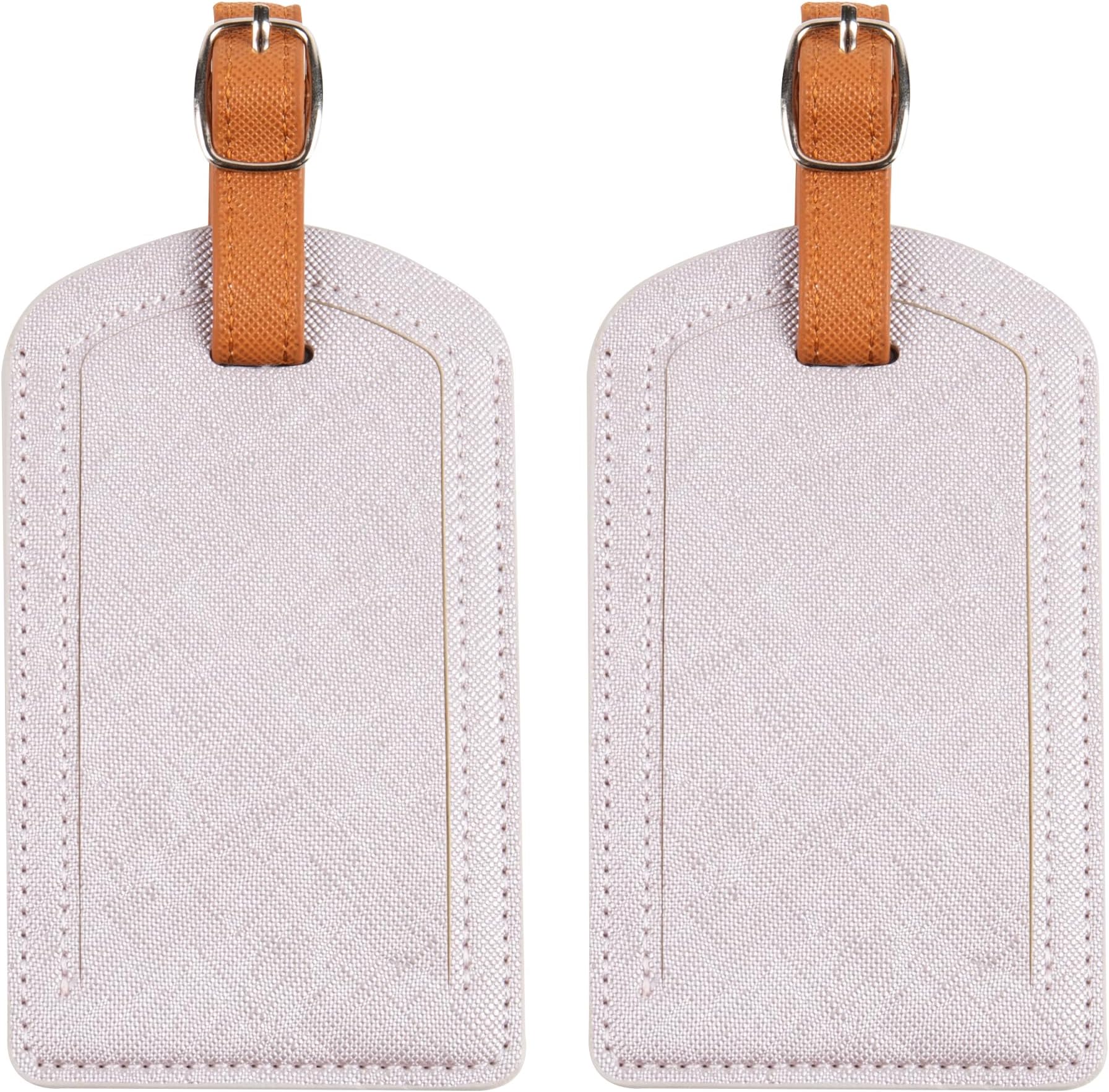 Premium Colored Luggage Tags for Luggage, Travel Bags and Suitcases by Adventure Goods - Silver (Pack of 2)