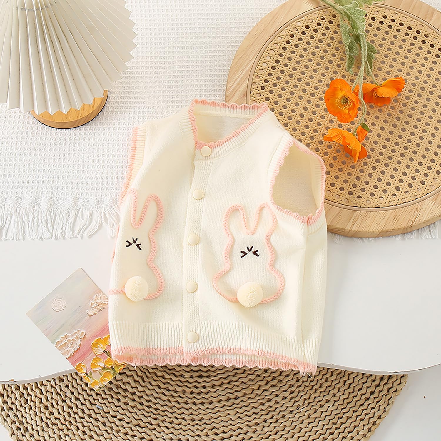 Kleinkind Mädchen Pullover Weste Kinder Knopf Strickpullover Weste Größe 2-7T