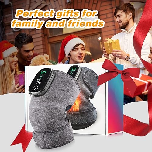 Miniatura 8 de Masajeador de rodilla calentado, almohadillas térmicas de hombro, coderas 3 en 1 con vibración, calentadores de rodilla recargables inalámbricos
