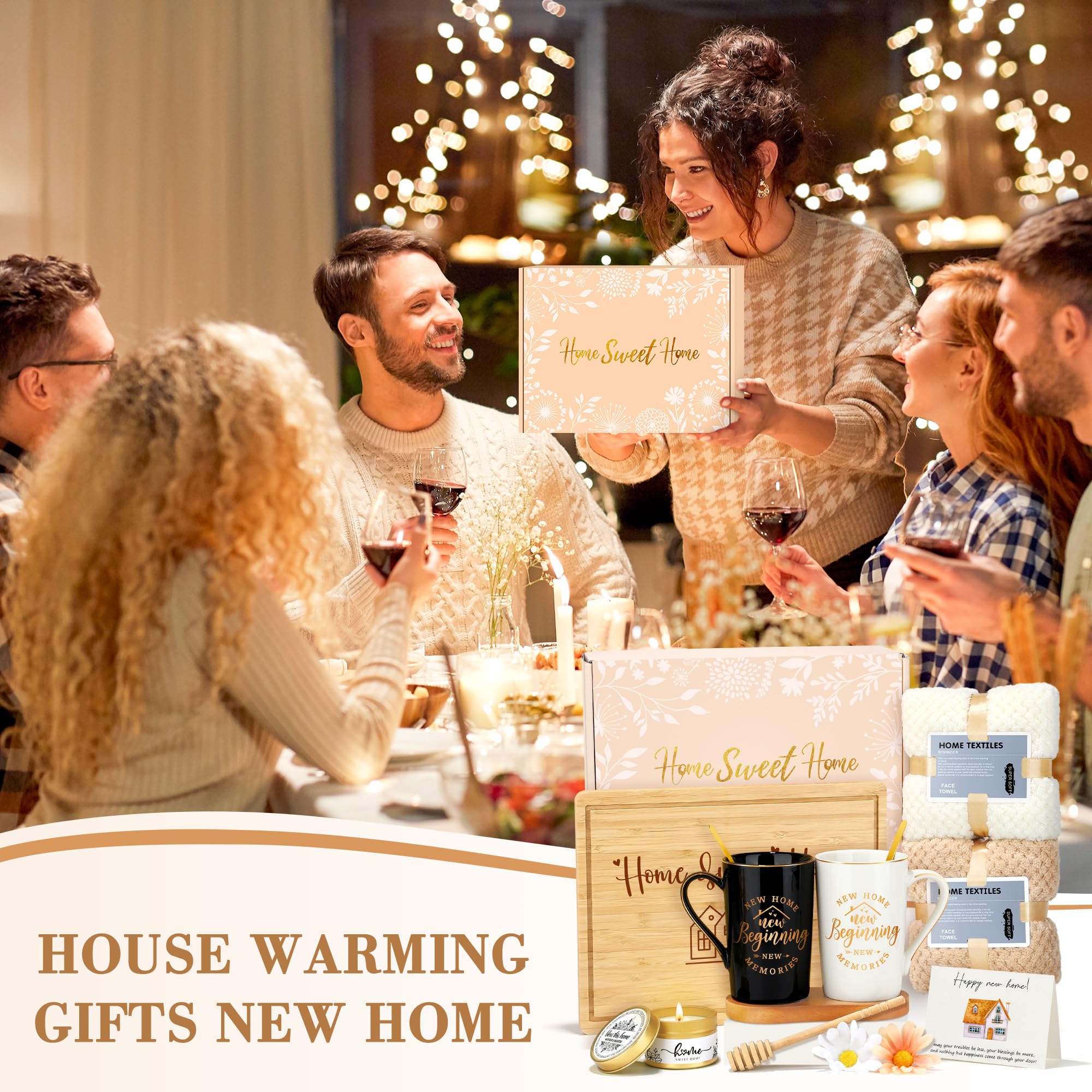 House Warming Gifts New Home Gift Ideas Housewarming Gift Baskets Closing Gifts for Home Buyers Housewarming Basket for New House Apartment Present Set for Women Men Couple Homeowner Neighborhood