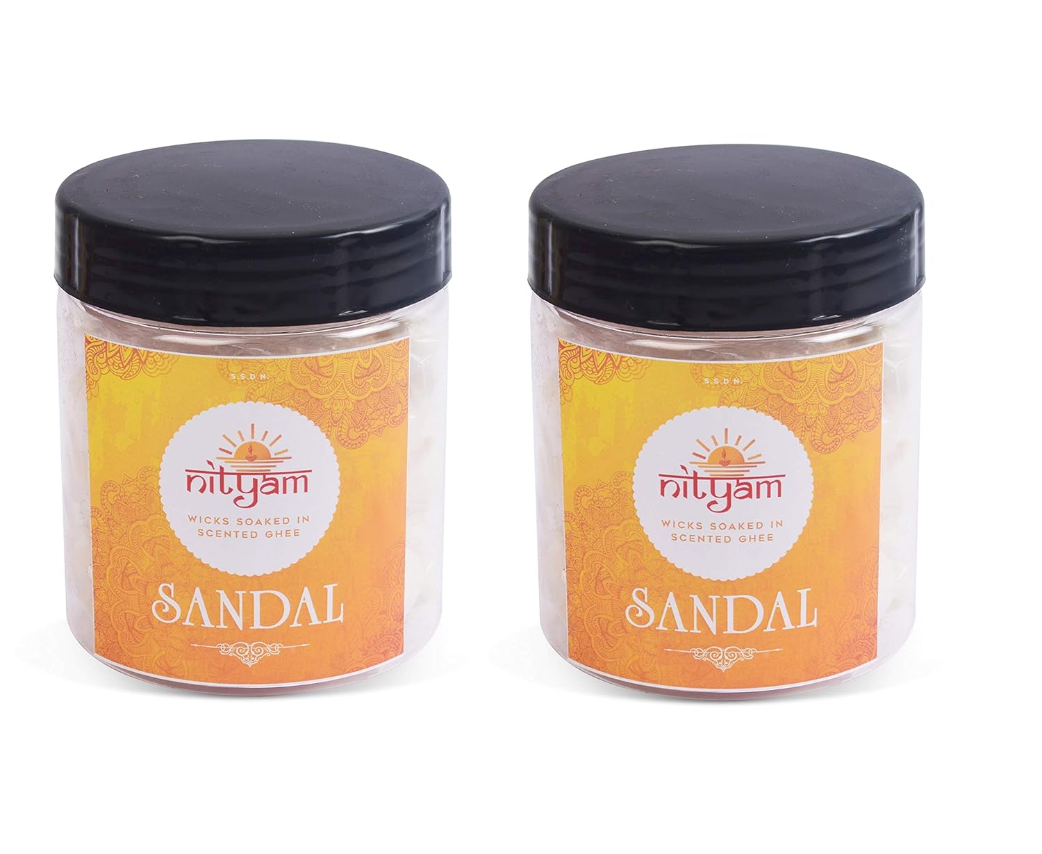 Nityam Sandal Fragrance Wax Free Scented Wick Soaked in Scented Ghee