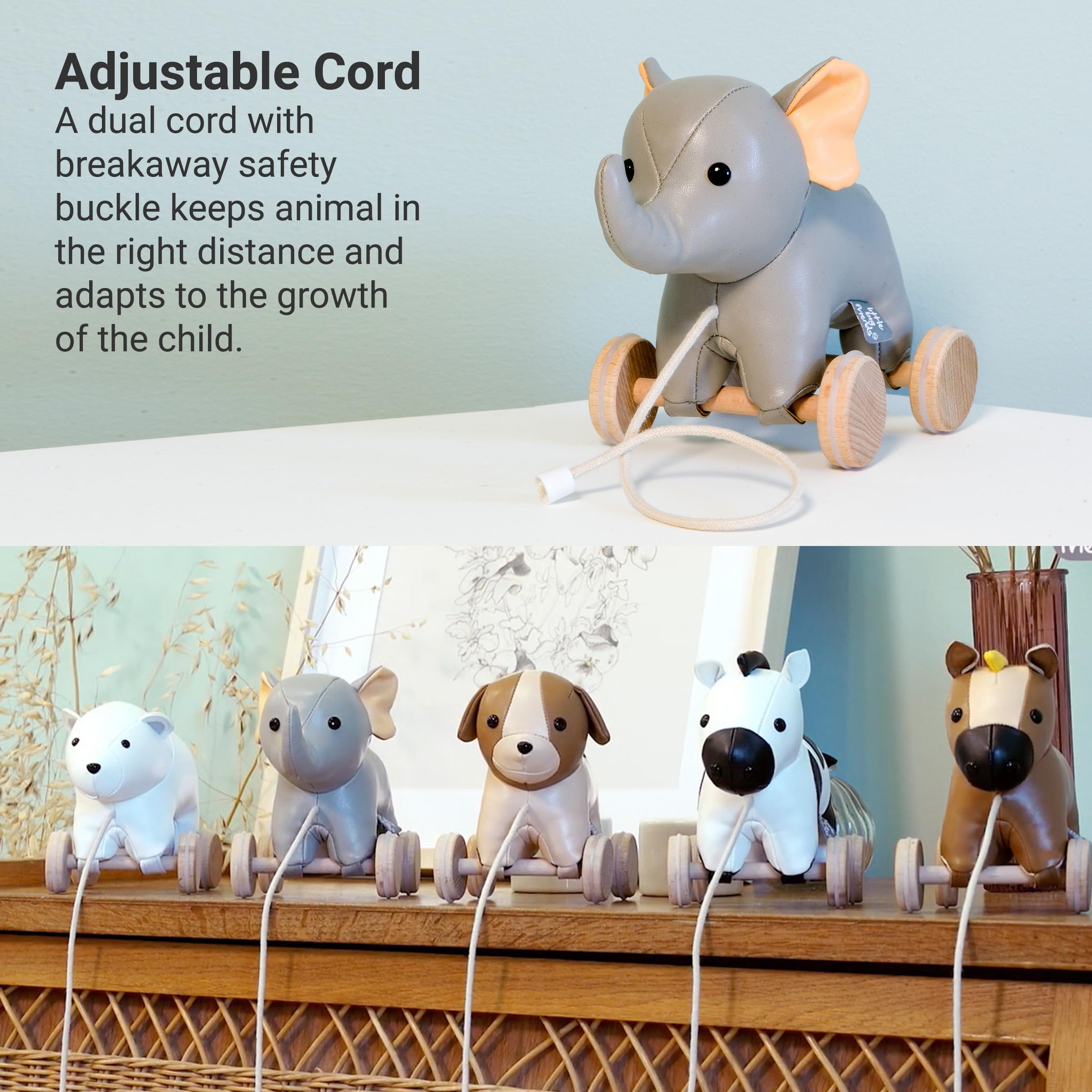 Little big Friends Nachziehtier Spielzeug Dschungel Elefant 12m+ | 303525
