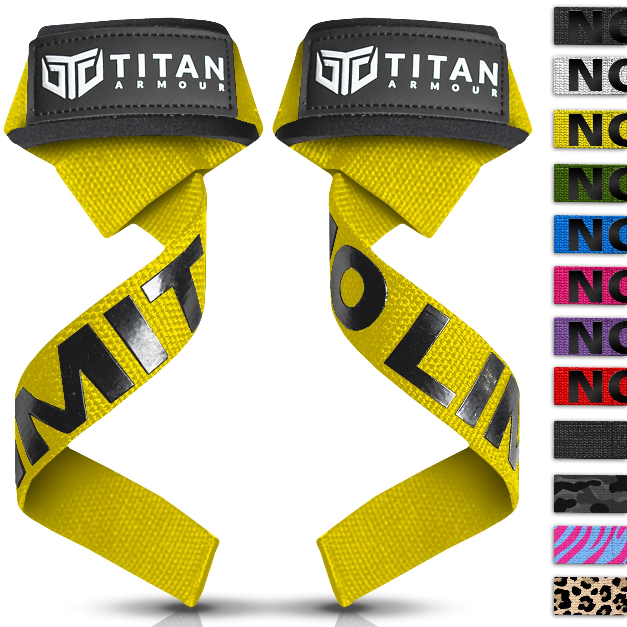 Weight Lifting Straps | Extra-Long Neoprene Padded Heavy-Duty Weightlifting Straps | Deadlifts | Anti-Slip Gel Option | Gym Accessories Men & Women