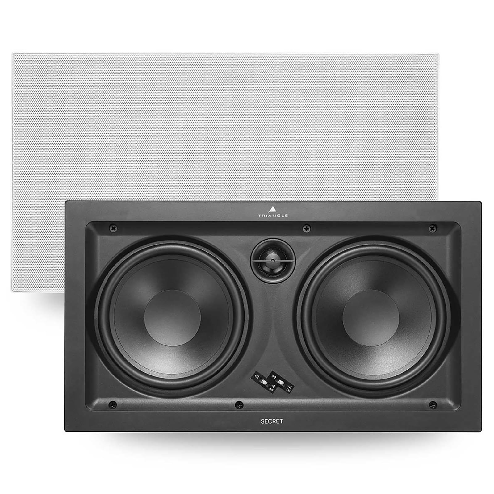 Triangle - Secret LCR7 - Enceinte encastrable Murale - 140W - 2 x Haut-parleurs 17 cm –Tweeter Orientable - Musique & Home-Cinéma Frontale/Centrale/Surround - 403 x 227 x 90 mm (Pièce)