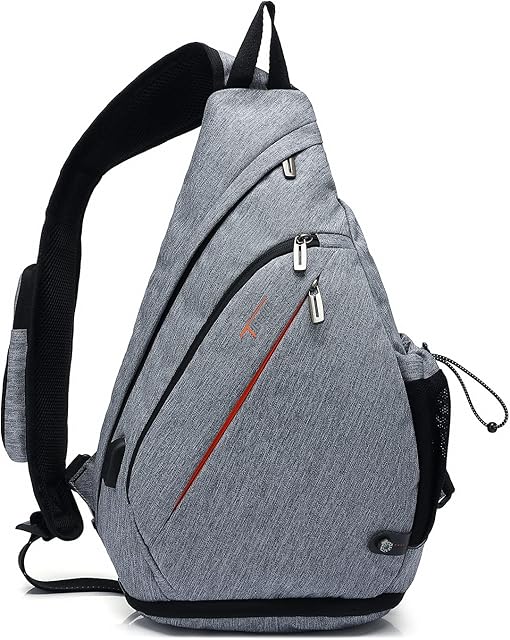 TUDEQU Sling Bag Crossbody Backpack, Shoulder Bag Hiking Sports Backpack, Casual Daypack with WET Pocket for Men & Women