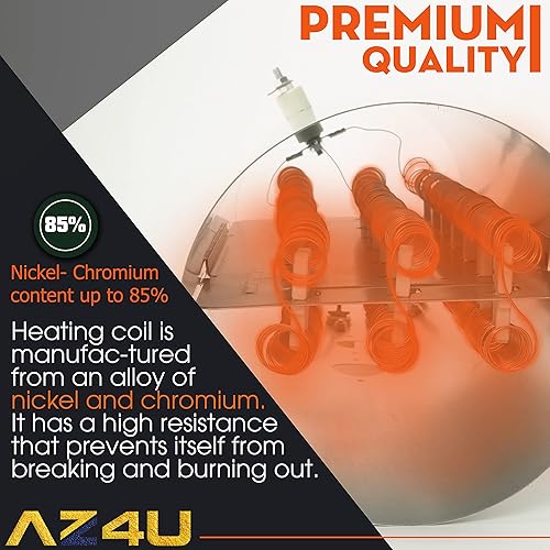 Miniatura 3 de AZ4U 134792700 1482984 Asamblea del elemento calefactor del secador con 137032600 137060800 Fusible térmico 3204267 508516 El termostato de límite