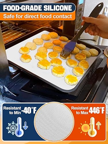 Miniatura 3 de Rollo de silicona para hornear de 12 pulgadas x 8 pies, cortado a cualquier tamaño, hoja de silicona de grado alimenticio grande resistente al calor