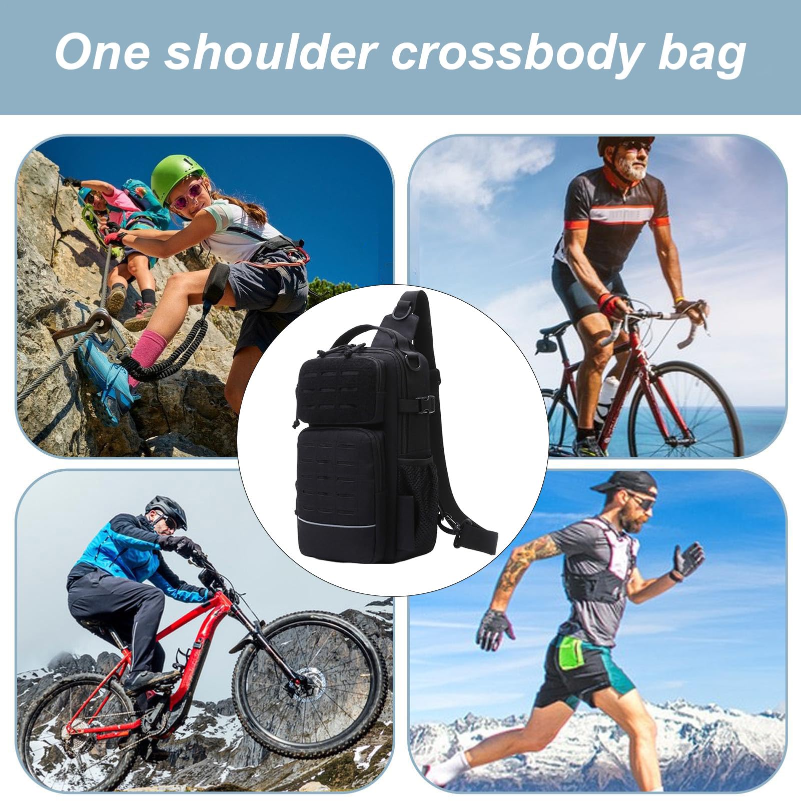 Mochila de Pesca con Mosca con Portabotellas y Equipo de Pesca | Mochila para Equipo de Pescar para Senderismo Camping Viajes Deporte Aire Libre Gimnasio al Aire Libre y