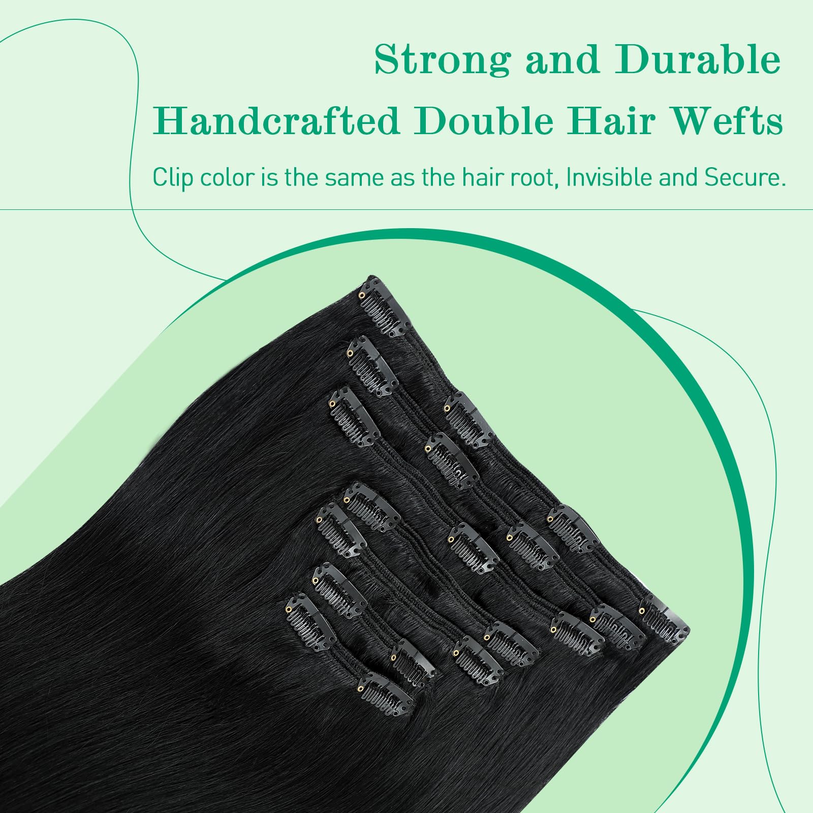 SURNEL Extensiones Clip Pelo Natural 100g 35cm 6 Piezas Castaño Chocolate Extensiones De Clip De Humano Real Extensiones Pelo Natural Remy (C#4-35cm) — view 102