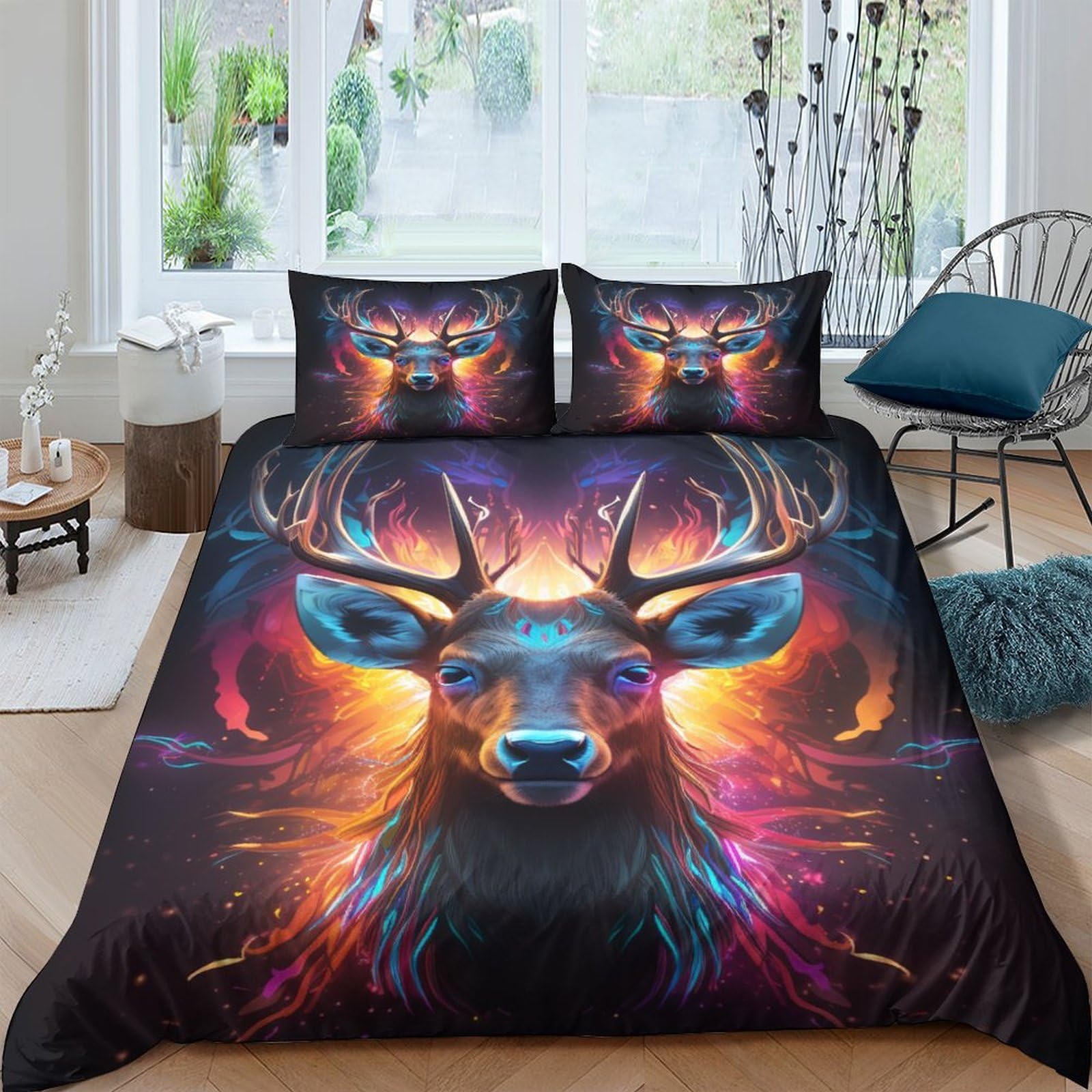 Stampato in 3D Pronipote tibetano Copertina Stampata Microfibra Disegnata Biancheria Da Letto Ipoallergenico Set 3 Pezzi,Double（200x200cm）, Per Ragazzi Adulti