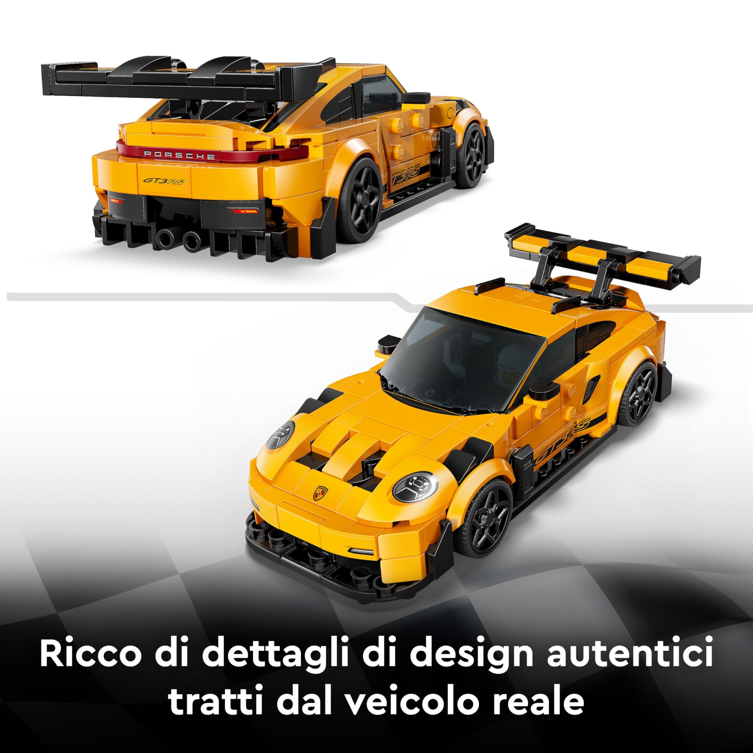 LEGO Speed Champions Super Car Porsche 911 GT3 RS - Modellino di Auto con Minifigure del Pilota - Macchina Giocattolo per Bambini da 9 Anni - Regalo di Compleanno - 77239