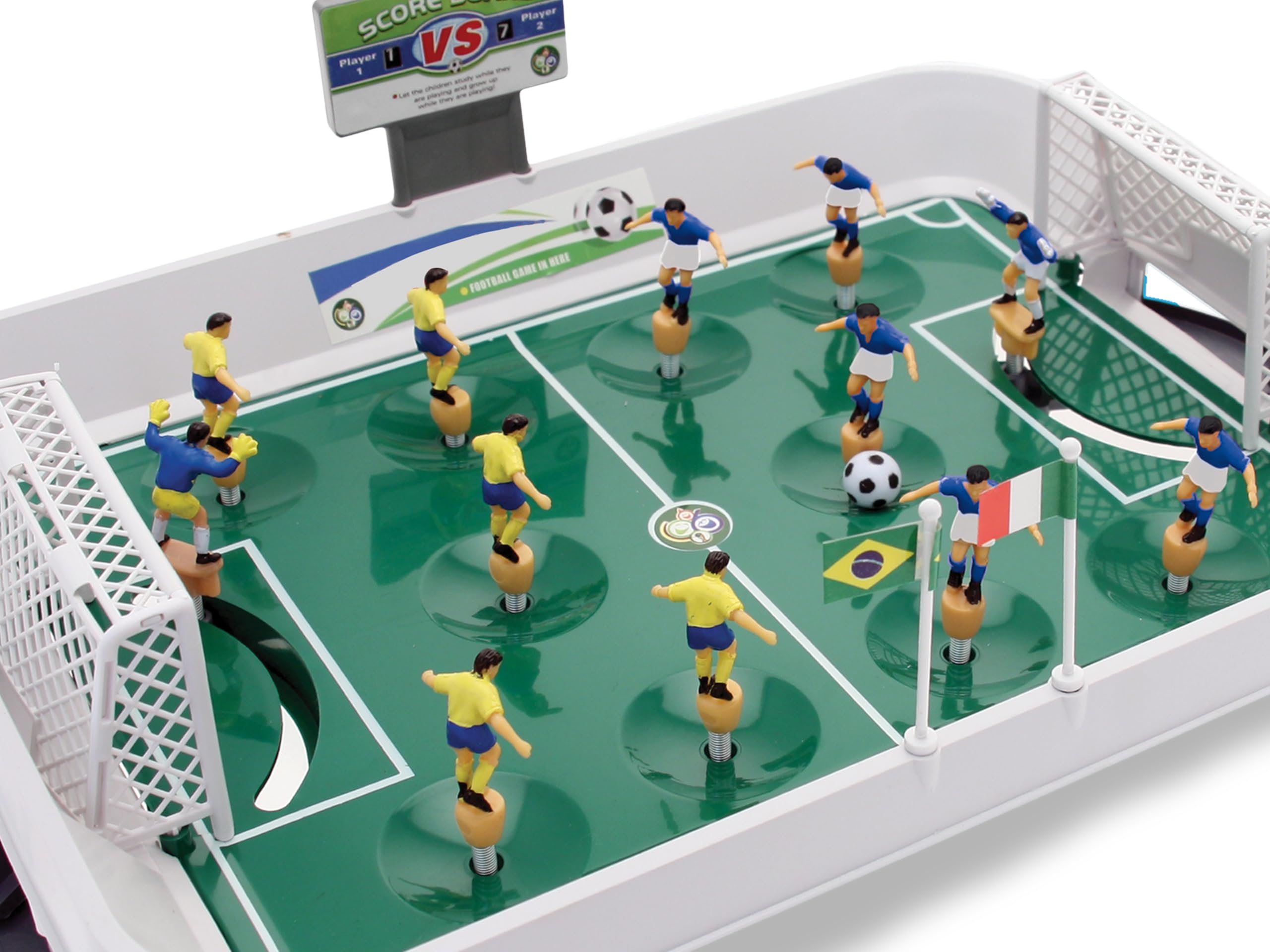 Baby-foot Bois Compact Teorema – Table De Football 97x86x69 Cm Avec 14 Joueurs, 6 Tiges Télescopiques, Marqueurs De Score – Pour Adultes Et Enfants, Intérieur Et Abrité