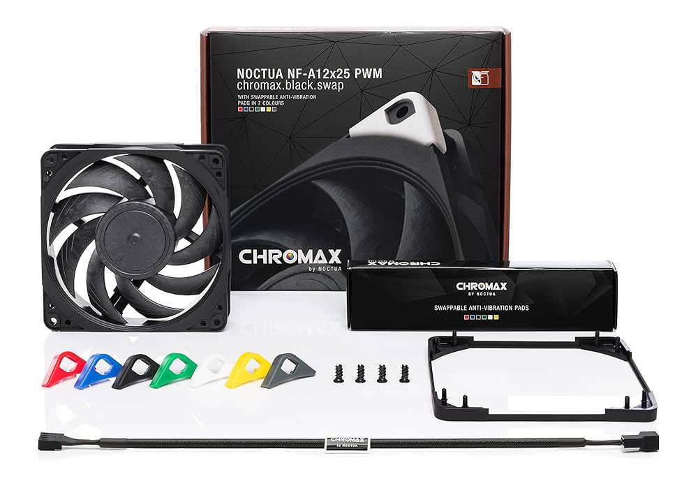 Amazon.co.jp: Noctua NF-A12x25 PWM chromax.black.swap