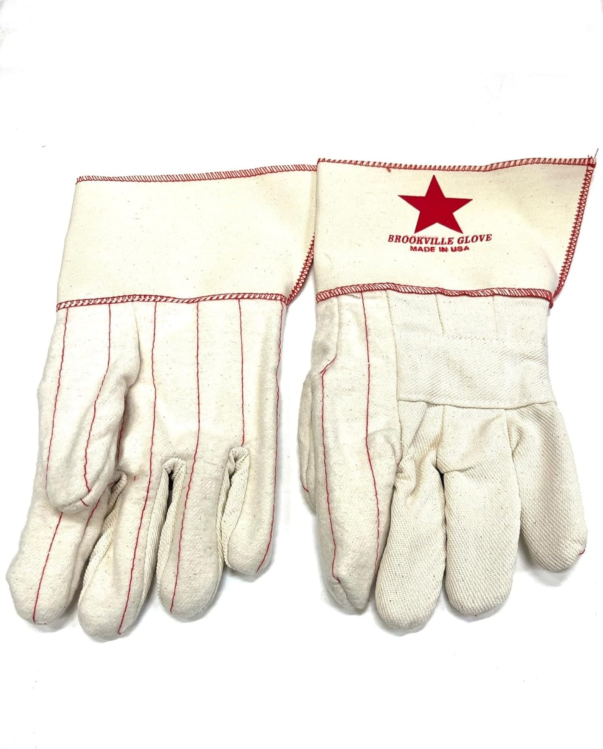 Ironworkers gloves Red Star Brookville Glove. Premium grade double palm glove, nap out with rubberized gauntlet Long Cuff size - LARGE. Made in U.S.A (PACK OF 12 PAIRS)