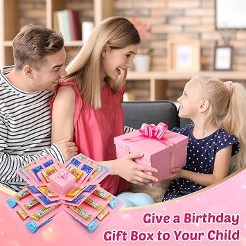 JIANTA 5 Layer Explosion Gift Box, DIY Surprise Box (Pink)