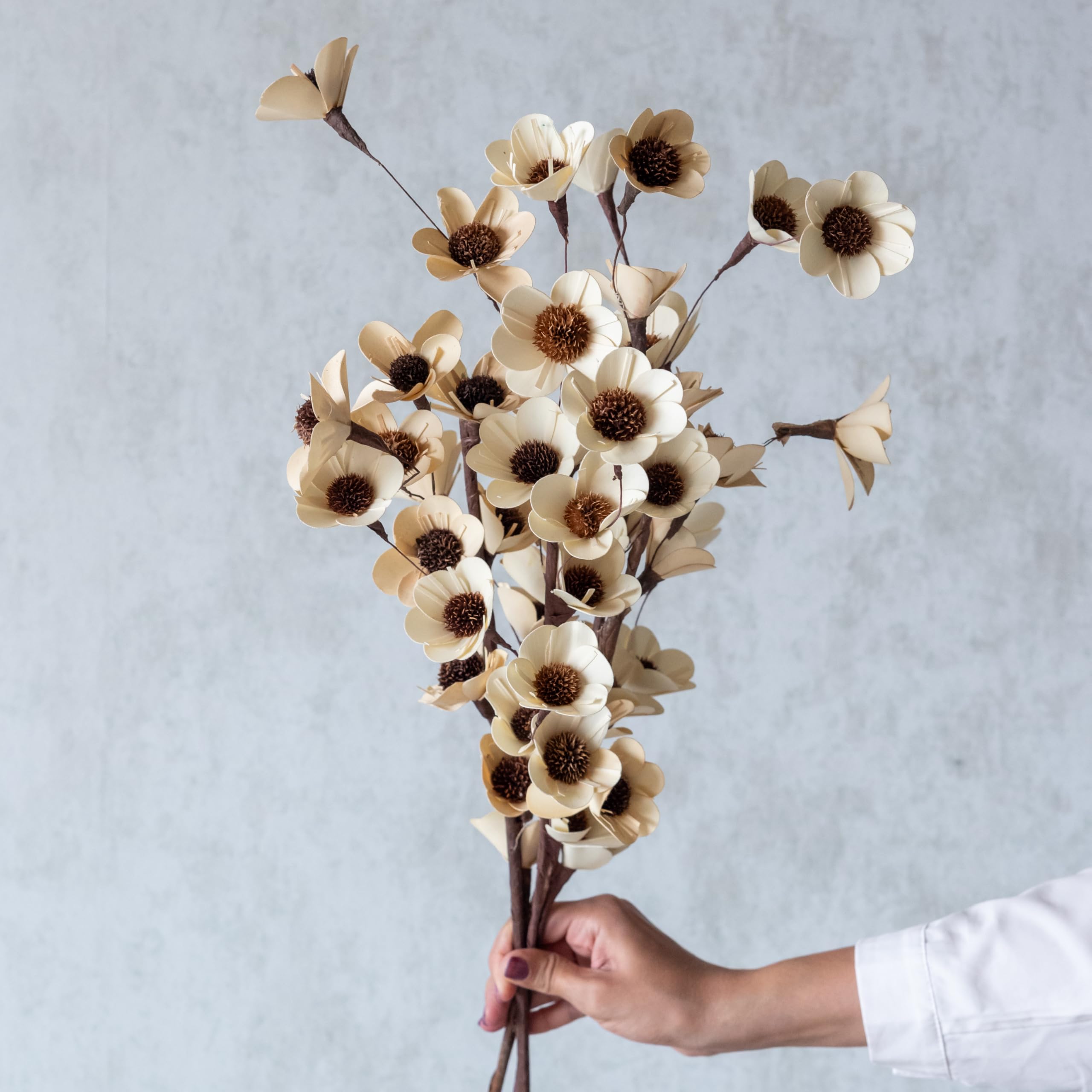 Flowers and Fillers || Handmade Sunflower Decorative Sticks (Set of 5) | Natural Dried Flower | Eco-Friendly Flowers for Home, Office, Bedroom, Table Decoration and Craft Items Corner-image-30