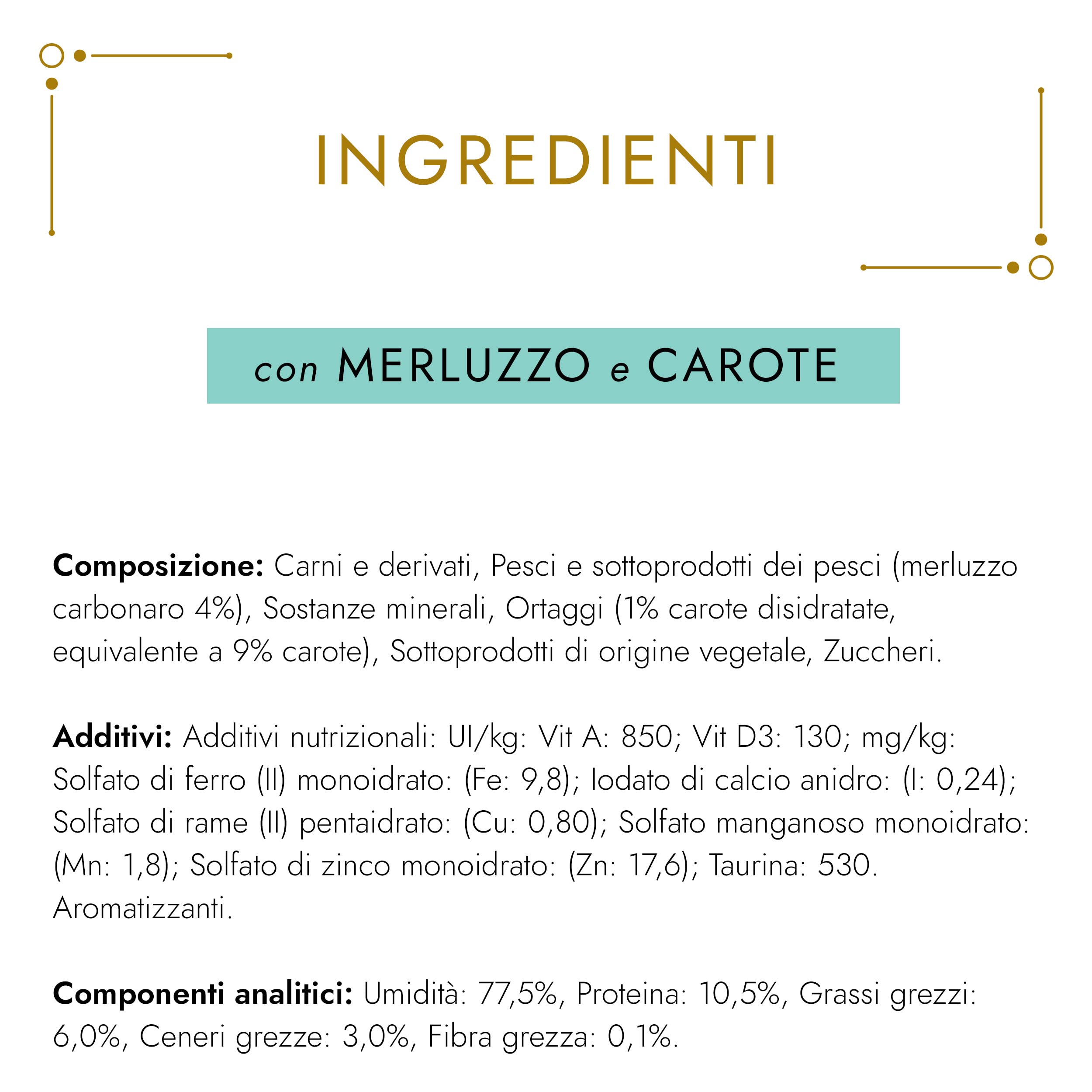 GOURMET Gold Cibo Umido per Gatti Adulti Mousse con Merluzzo e Carote 24 Lattine da 85g