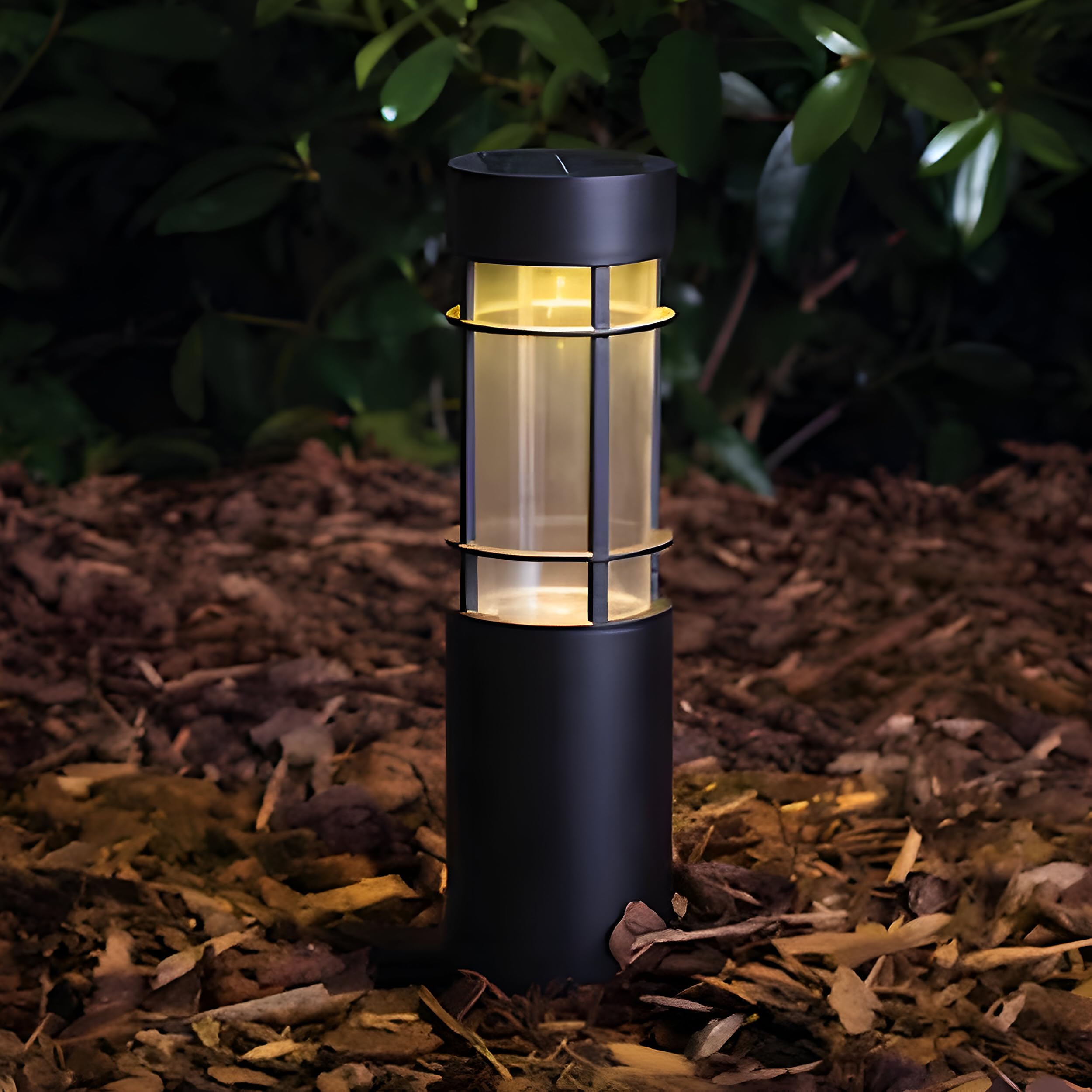 GIGAWATTS GW-231A Solar LED Pathway Lamp Light BIS Approved IP65 Waterproof Bollard Landscape Lamp with 800mAh AA Ni-MH Battery & Panel Decoration Spotlight for Walkway Garden Yard(Pack of 1, RGB,WW)