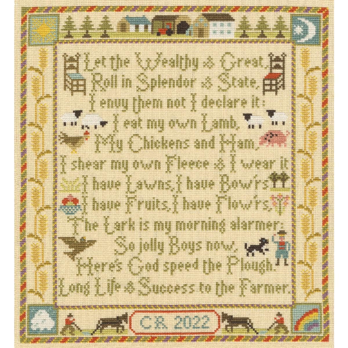 Bothy Threads Multifarbig Cross Stitch Kit - The Farmer's Prayer